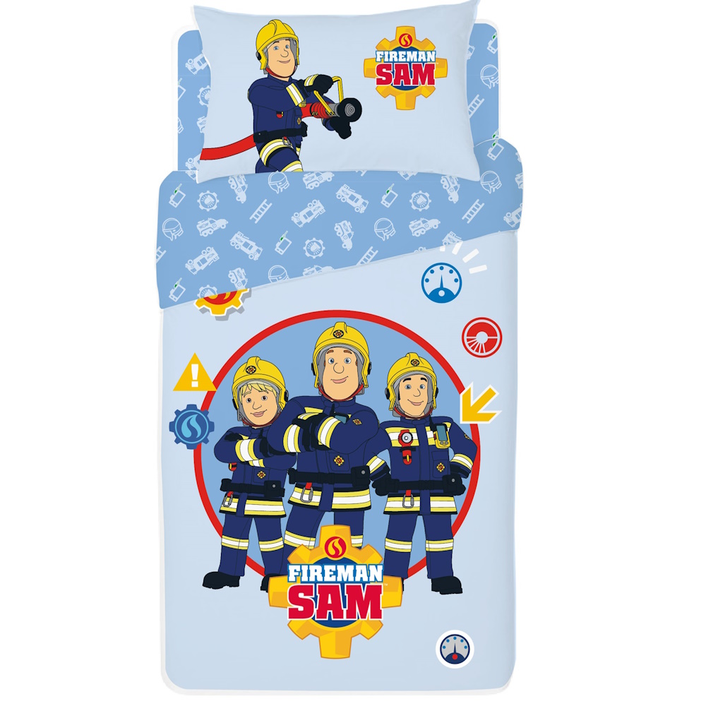 סט מצעי כותנה למיטה וחצי Red Chilli &lrm;669515 - FIREMAN SAM