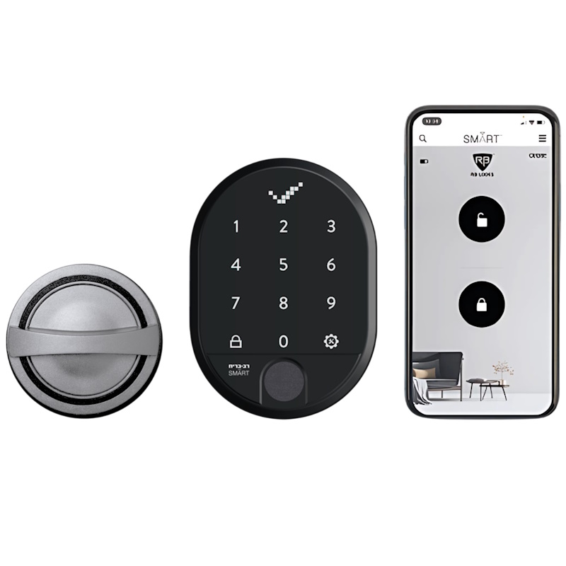 סרטון - מנעול חכם לדלת כניסה ‏rav bariach  רב-בריח  lockapp 2+‎ כסוף