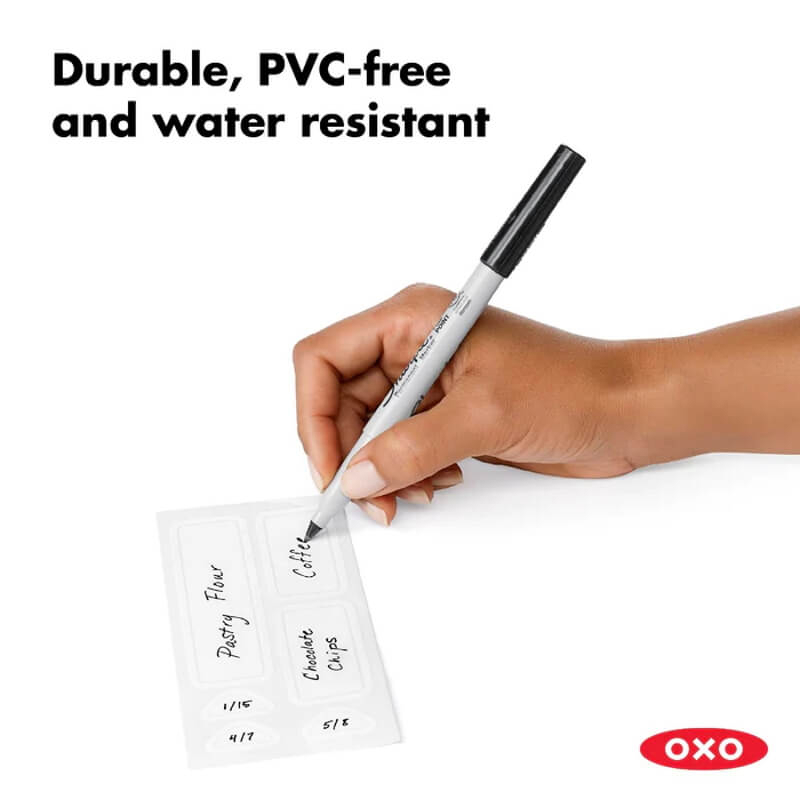 סט 36 מדבקות לקופסאות אחסון oxo