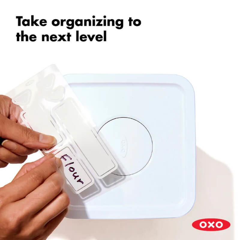 סט 36 מדבקות לקופסאות אחסון oxo