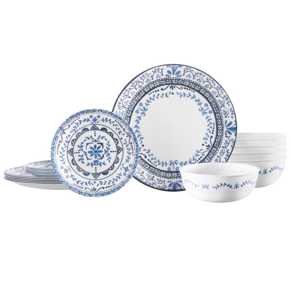 סרטון - סט 36 חלקים ל-12 סועדים corning by corelle  קורנינג מבית קורל  portofino z20160