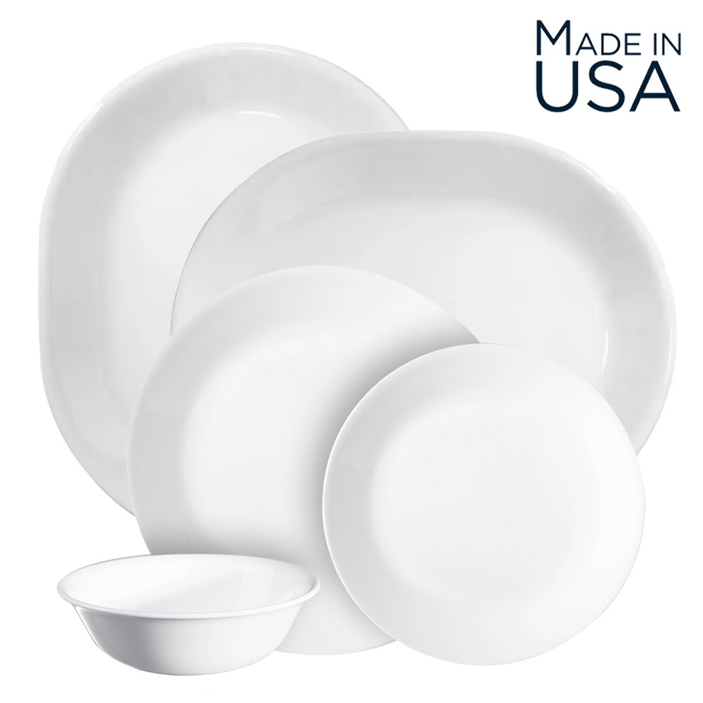 סט צלחות 38 חלקים ל-12 סועדים Corning By Corelle &lrm;Winter Frost Z00N38