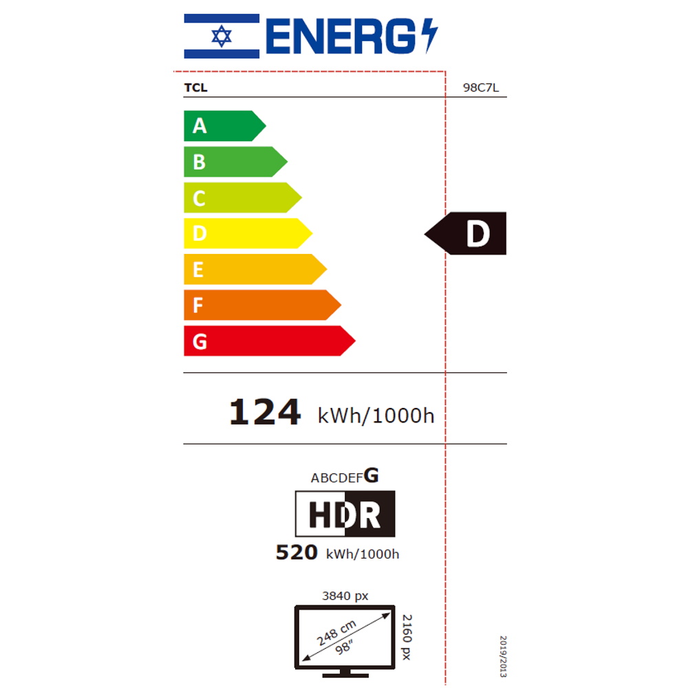 תווית אנרגיה - 98c7l tcl
