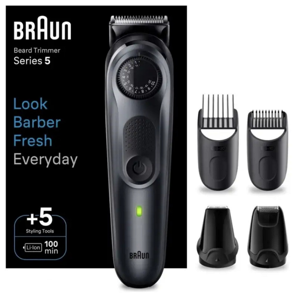 מכונה נטענת לעיצוב זקן 4 ב-1 braun