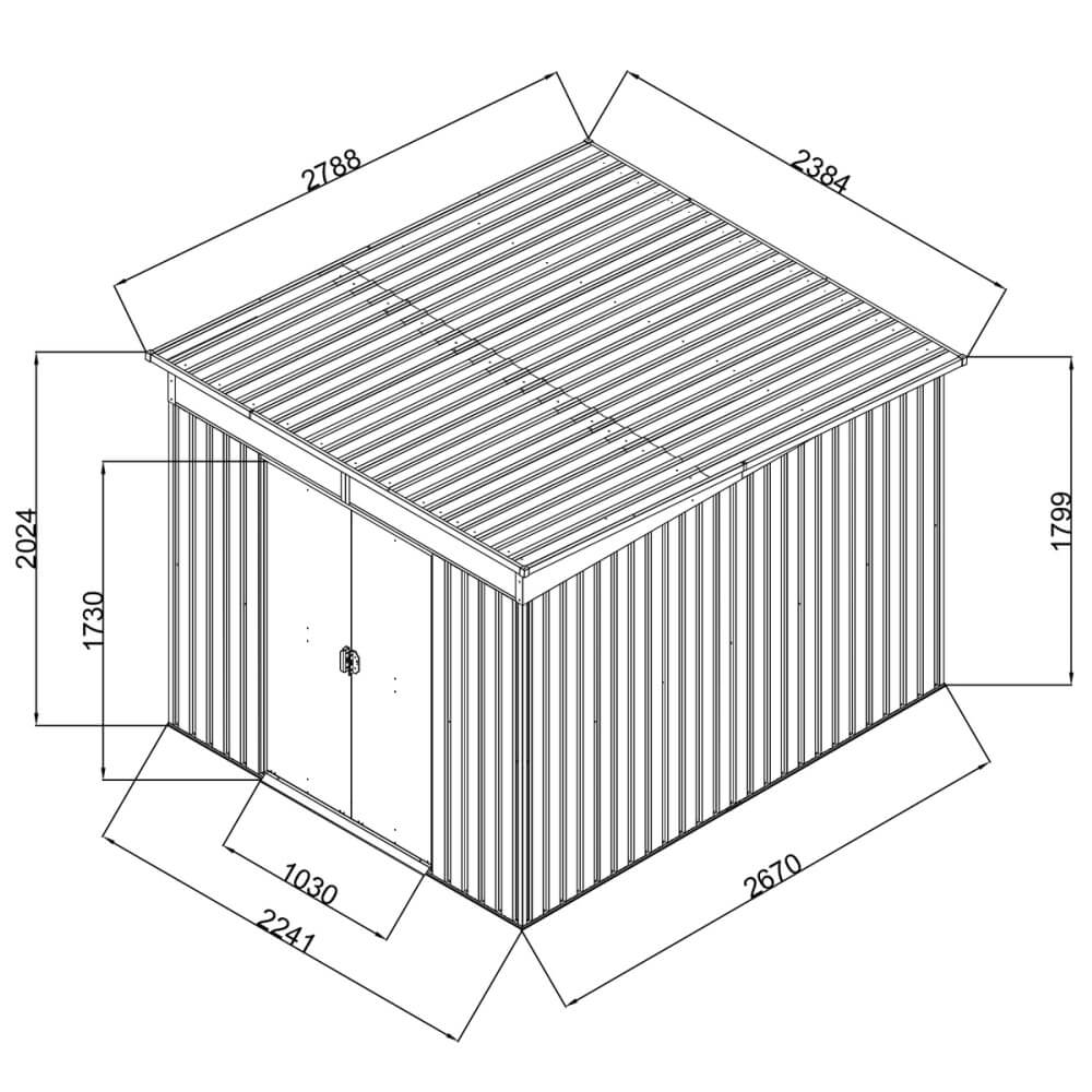 מחסן מתכת garden top