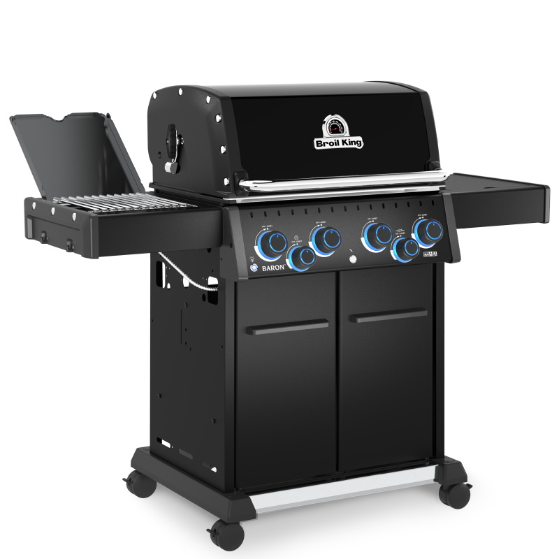 גריל גז 4 מבערים כולל כירת צד ושיפוד מסתובב broil king
