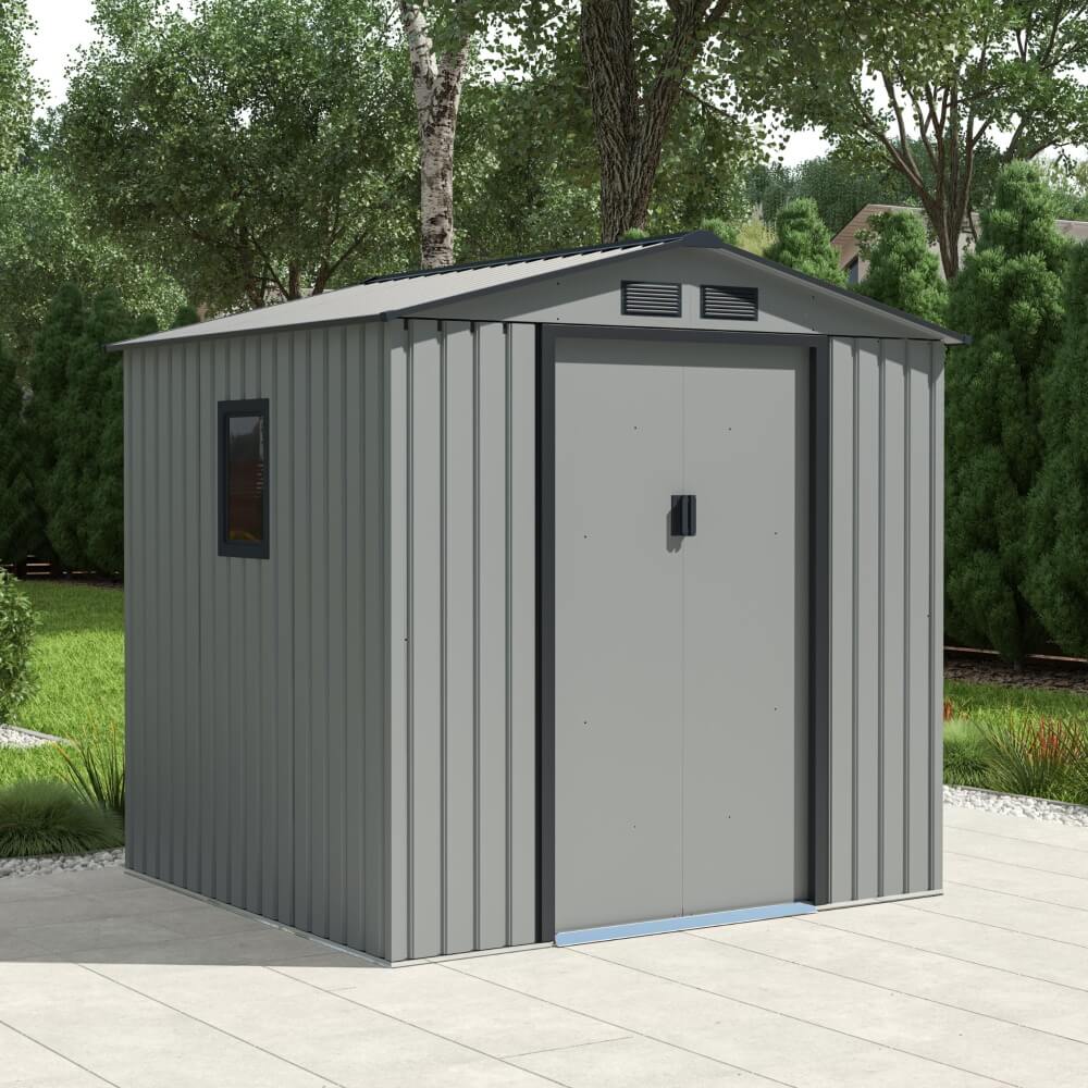 מחסן מתכת פרמיום Garden Top 2.13X1.91 &lrm;G76