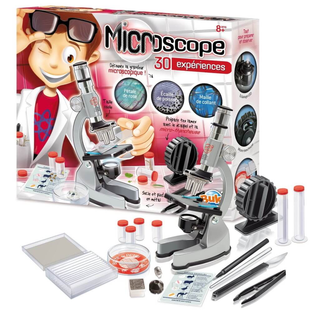סרטון - ערכת מיקרוסקופ - 30 ניסויים buki  בוקי  microscope 30 experiments (גילאי 8+)