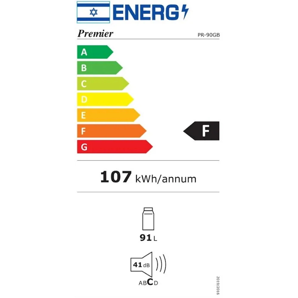 תווית אנרגיה - pr-90gb זכוכית שחורה premier