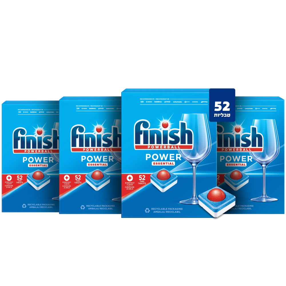 מארז חיסכון - 208 טבליות למדיח Finish &lrm;Powerball all in 1 (יח 208)