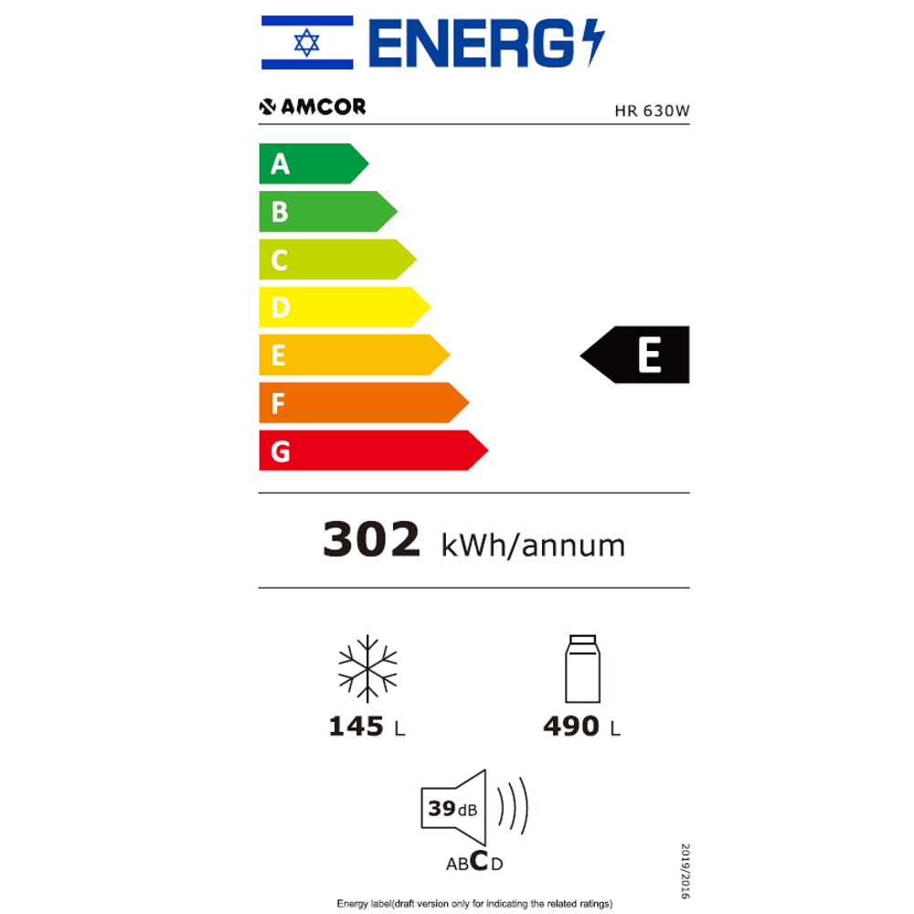 תווית אנרגיה - hr630w לבן amcor