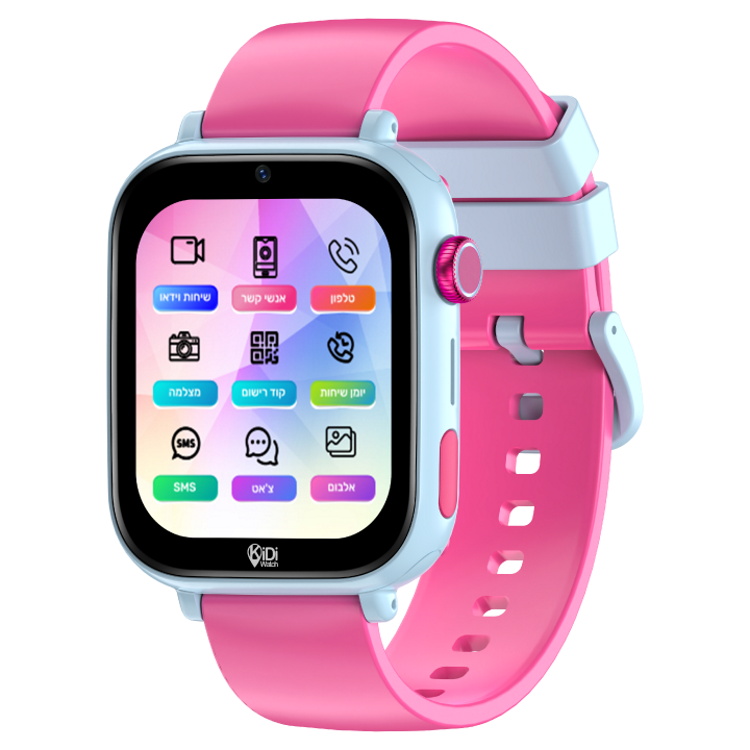 שעון חכם לילדים כולל סים מובנה Kidiwatch &lrm;KIDI PRO 5 4G - בנות