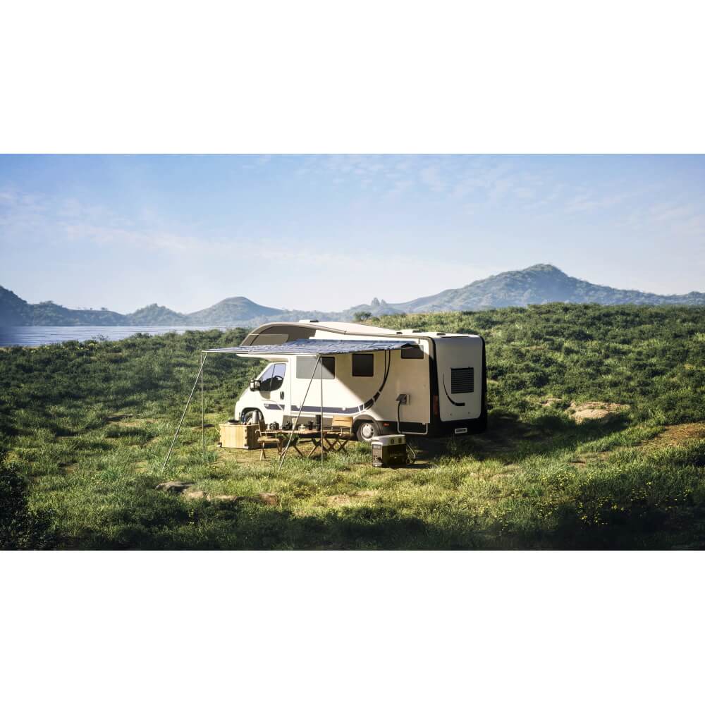 סט תחנת כוח ניידת 3600wh כולל 2 סוללת הרחבה ו-3 פאנלים סולאריים ecoflow 540w