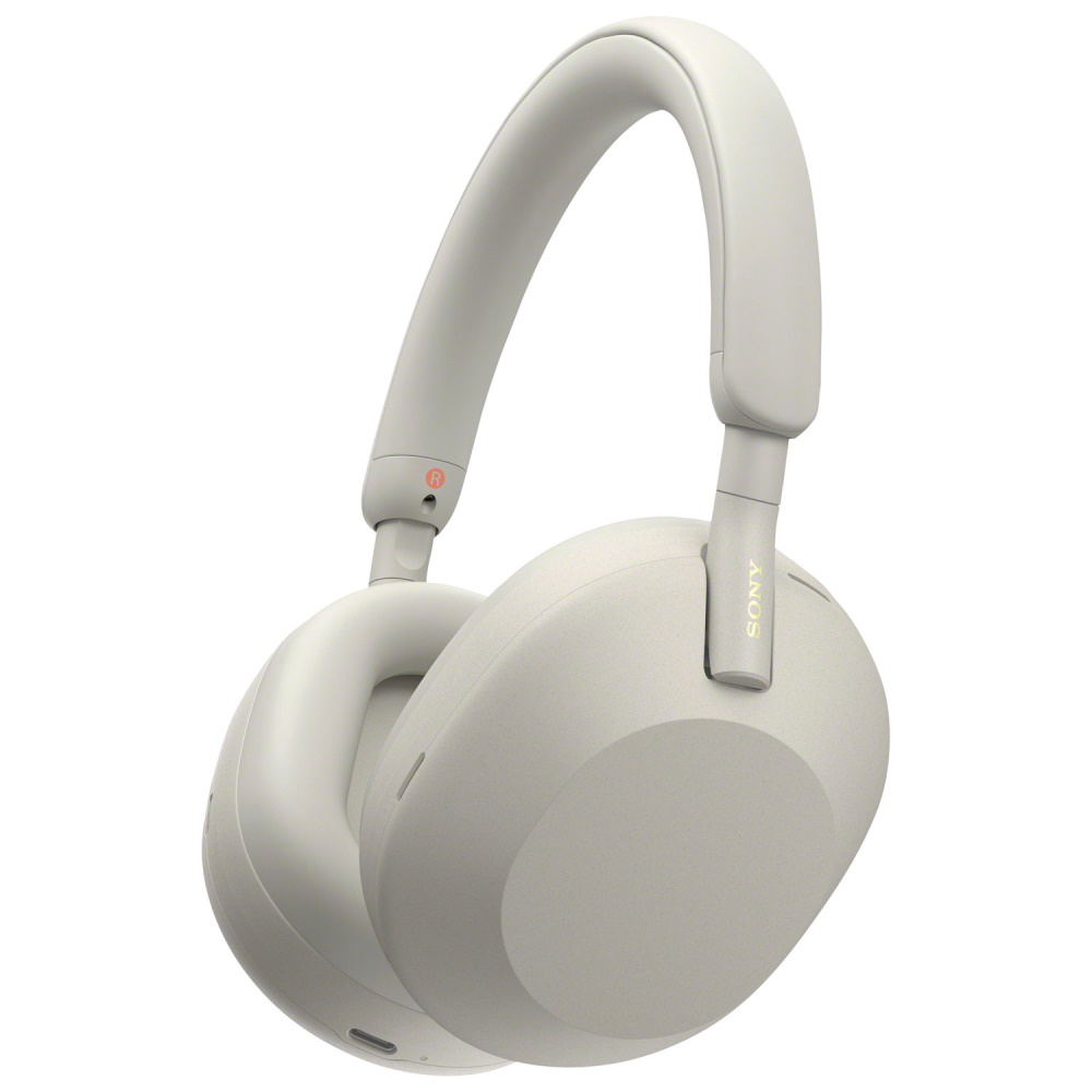 אוזניות אלחוטיות Over Ear כולל ביטול רעשים SONY &lrm;WH-1000XM5 סילבר