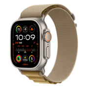 natural titanium case with tan alpine loop - medium