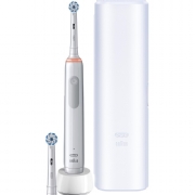 מברשת שיניים חשמלית כולל תיק נשיאה וראש נוסף Oral-B PRO Series 3 3500 לבן
