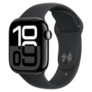 jet black aluminium case with black sport band - s/m