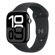 black aluminium case with black sport band - m/l