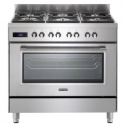 תנור משולב כיריים גז - 6 להבות Delonghi PRO966MX-IL נירוסטה