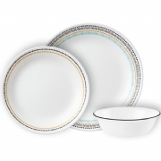 סט צלחות 54 חלקים ל-18 סועדים Corning By Corelle