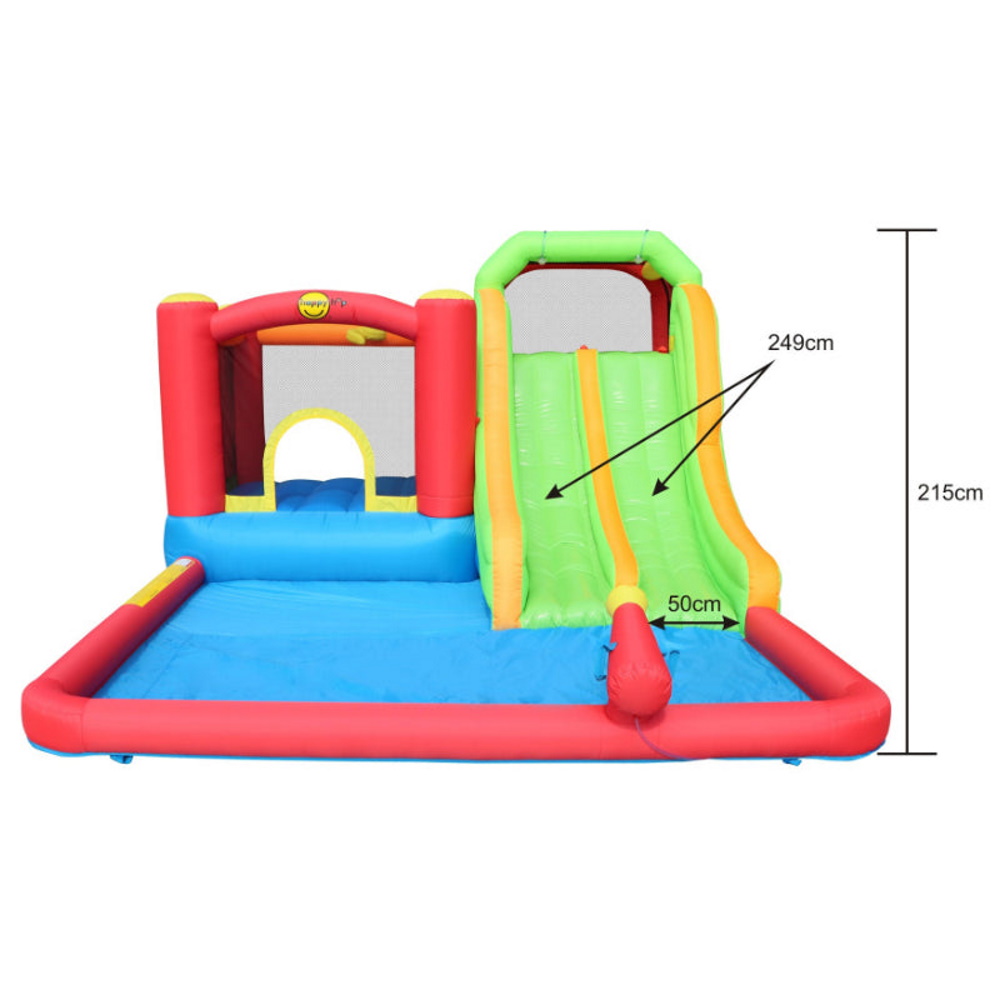 9763 - double slide water fun park happy hop