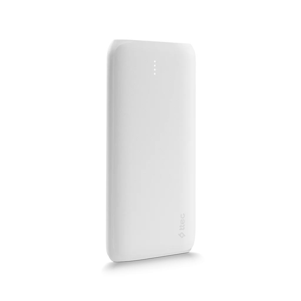 תמונה של סוללת גיבוי ניידת 10,000mah כולל חיבור usb-c ושני חיבורי ttec usb-a