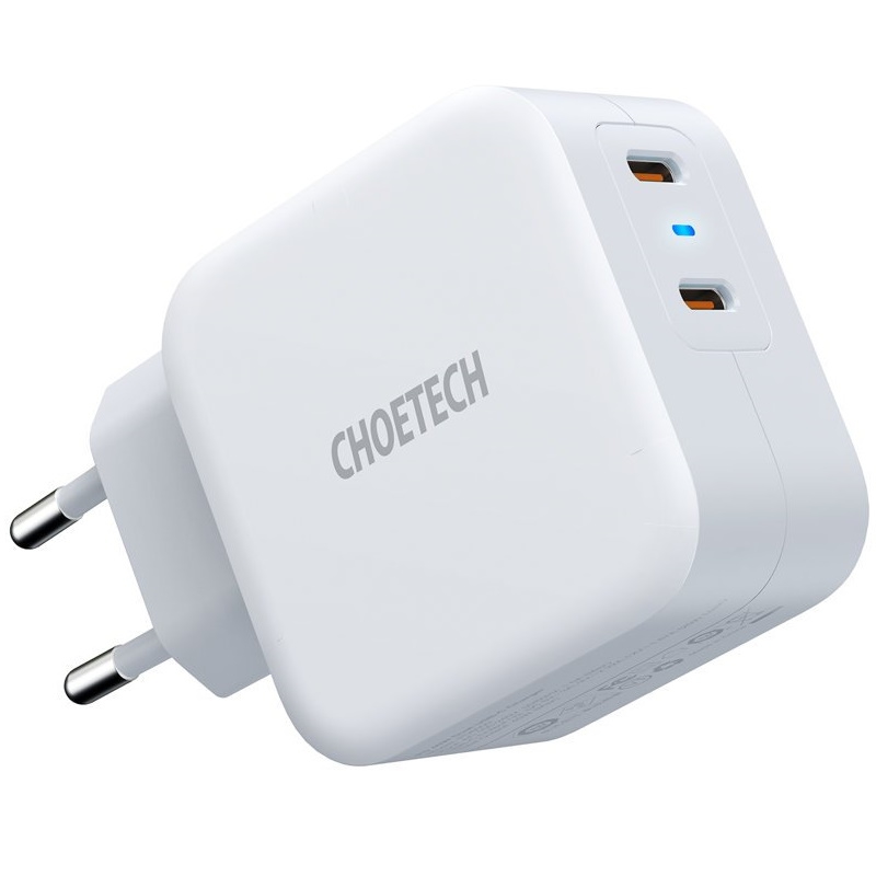 ראש מטען כפול מהיר 40W - שתי יציאות Choetech PD &lrm;56261