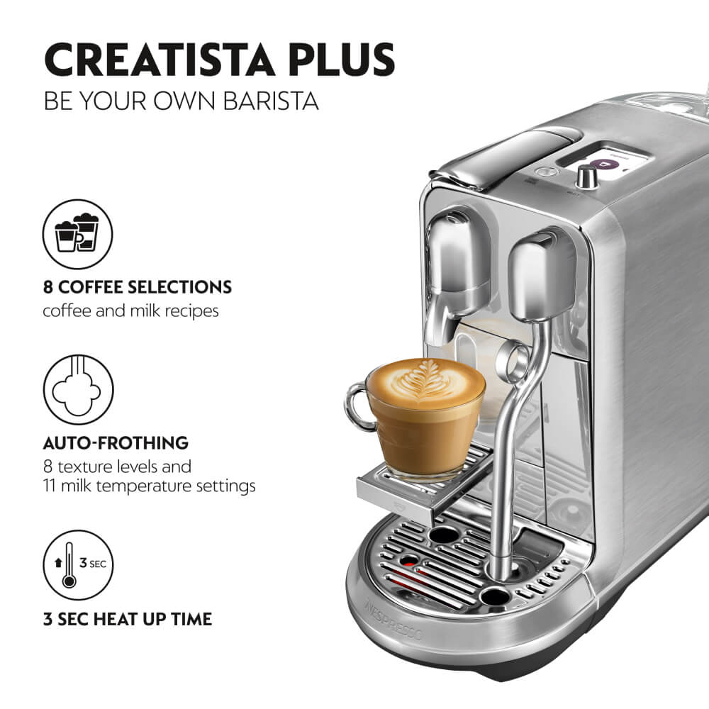 מכונת קפה כולל מקציף חלב מובנה nespresso