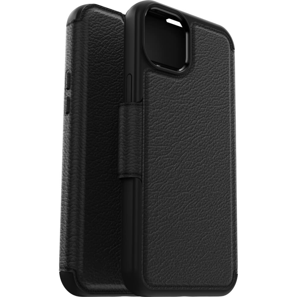 כיסוי ספר איכותי OtterBox &lrm;iPhone 15 Pro Max - Strada שחור