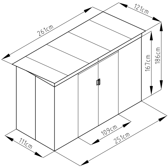 מחסן מתכת לגינה garden top