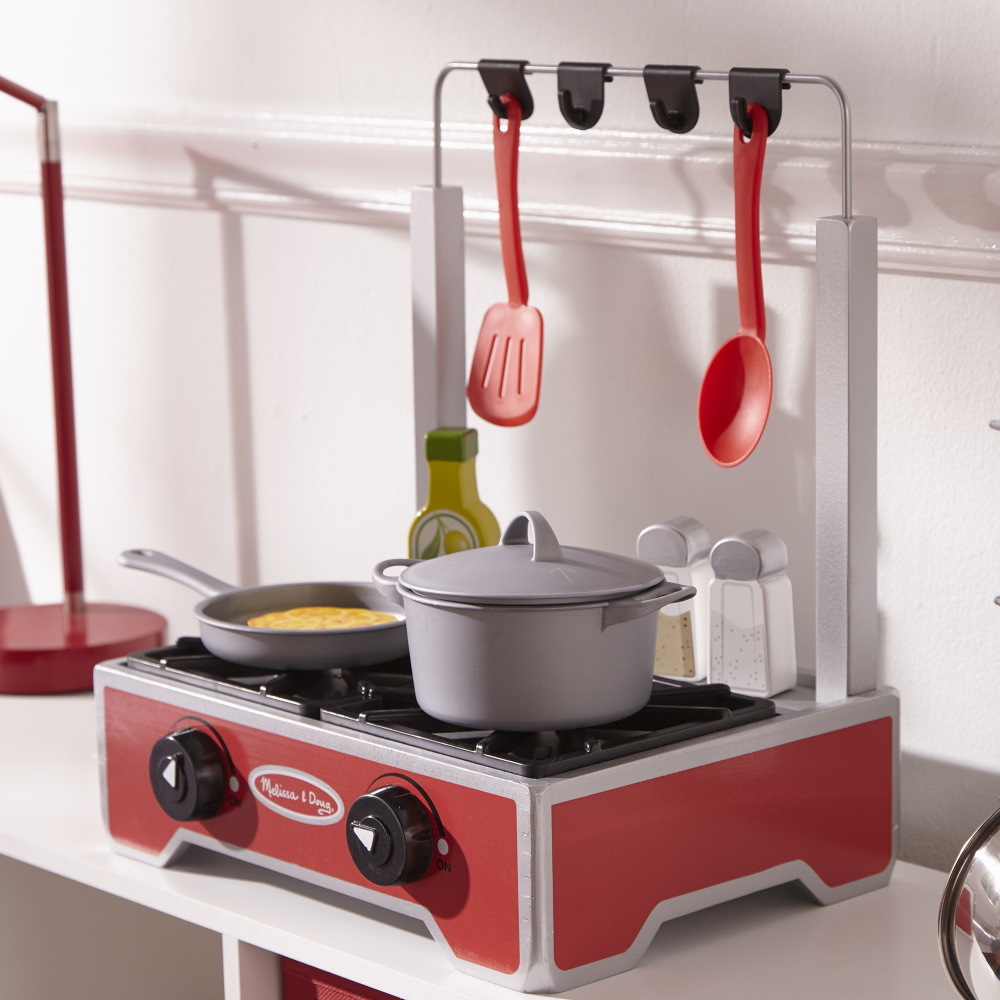 deluxe wooden cooktop set melissa&doug