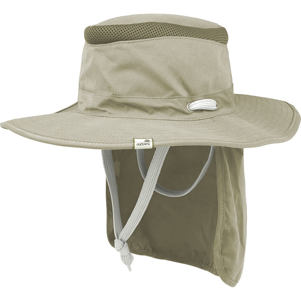 כובע רחב שוליים כולל מגן עורף Aztec &lrm;Bering II Beige