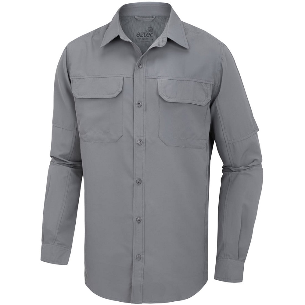 חולצת טיולים לגברים Aztec &lrm;Lawrence L/S אפור XXL