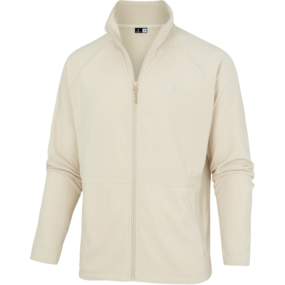 מעיל פליז לגברים Aztec &lrm;Raven Full Zip אוף ווייט XL