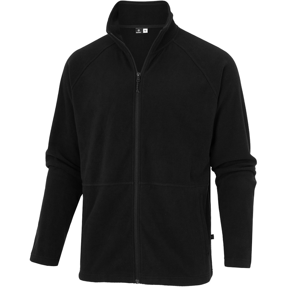 מעיל פליז לגברים Aztec &lrm;Raven Full Zip Flag שחור M