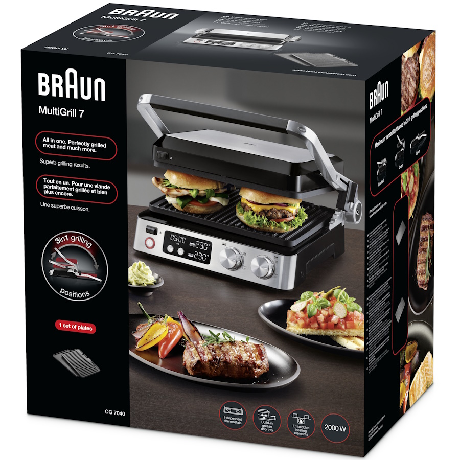 טוסטר גריל - 3 מצבי שימוש braun
