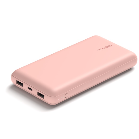 סוללת גיבוי ניידת 20,000mAh כולל חיבור Belkin USB-C &lrm;BPB012 רוז גולד