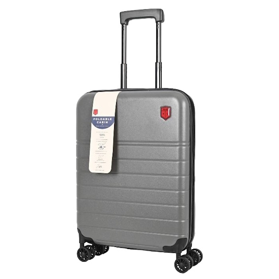 מזוודת טרולי קשיחה מתקפלת Swiss Bag &lrm;B אפור