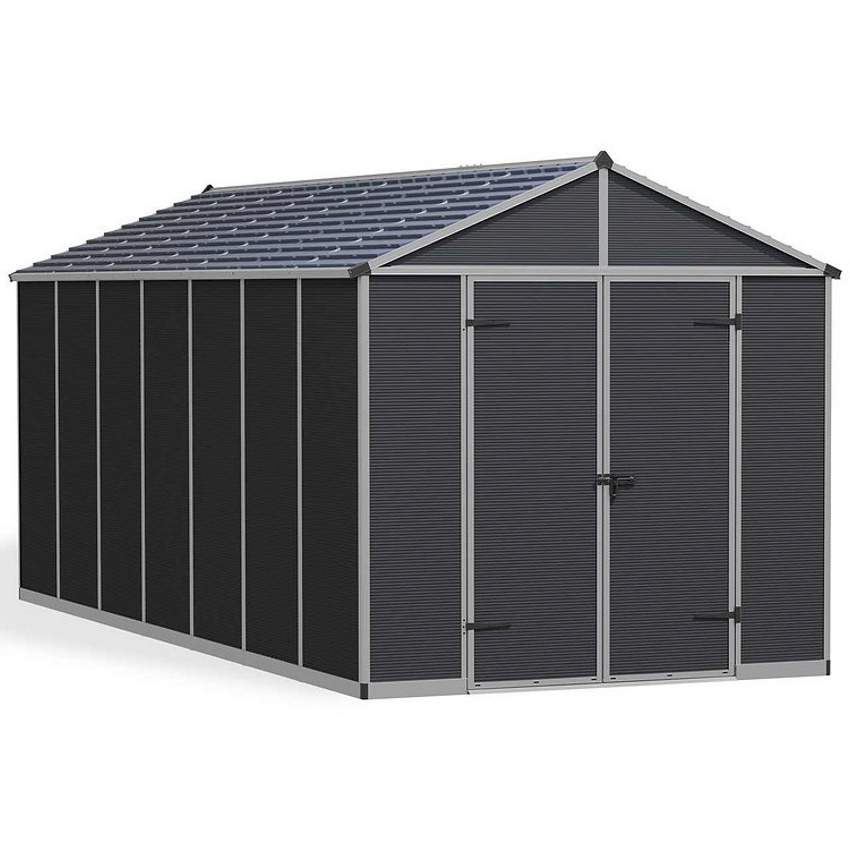 מחסן גינה רחב Canopia &lrm;Rubicon 2.4X5.3 אפור כהה