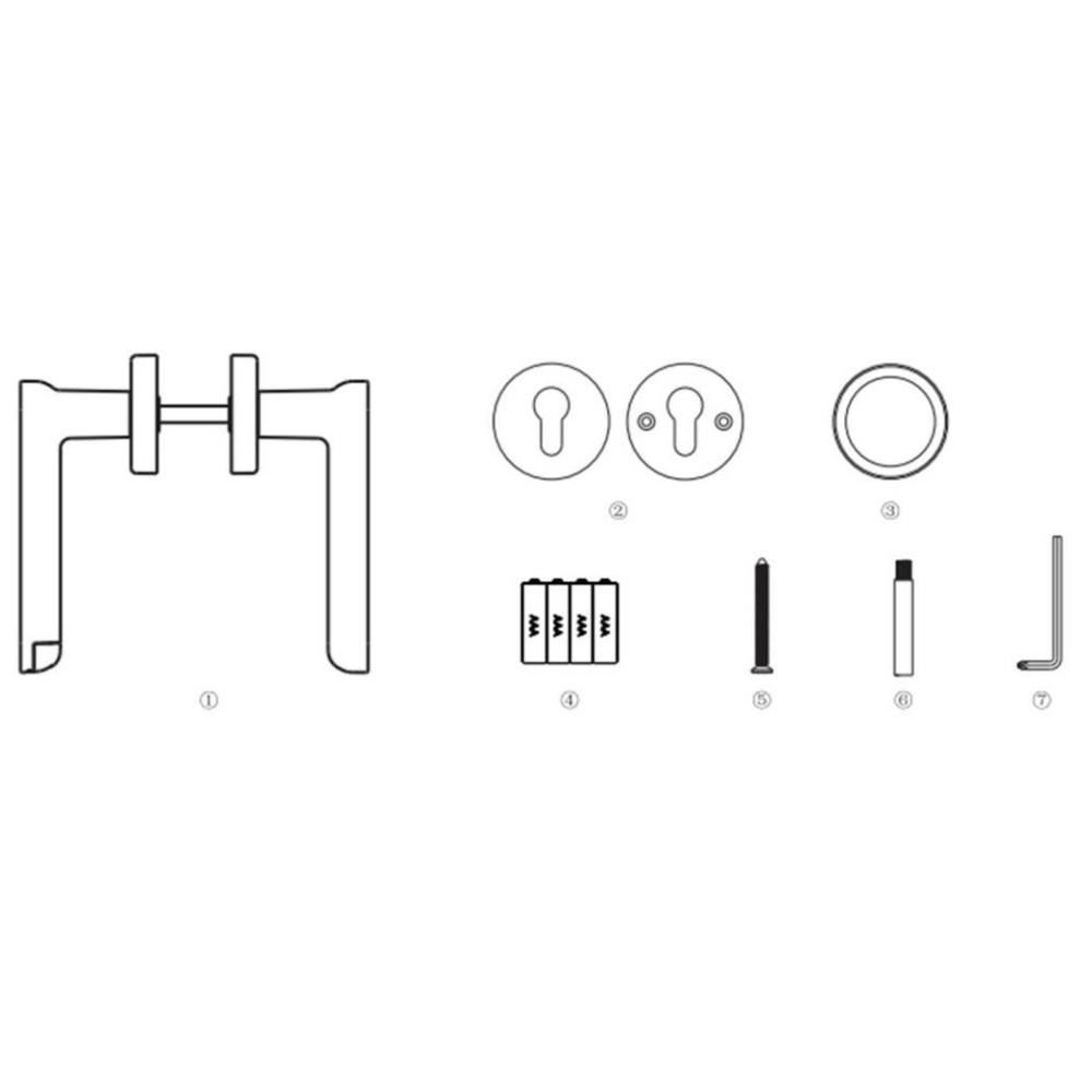 תמונה של ידית מנעול חכמה כולל טביעות אצבע mul-t-lock