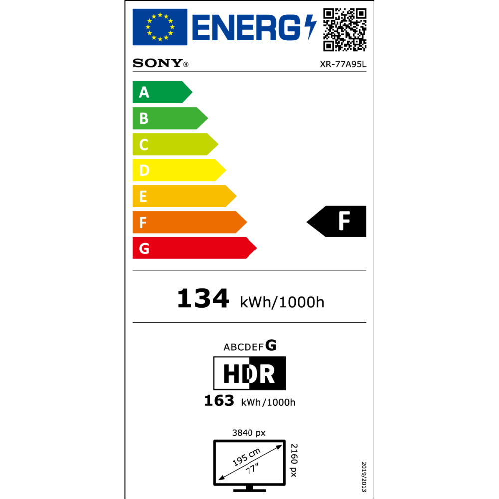 תווית אנרגיה - xr-77a95lpaep sony