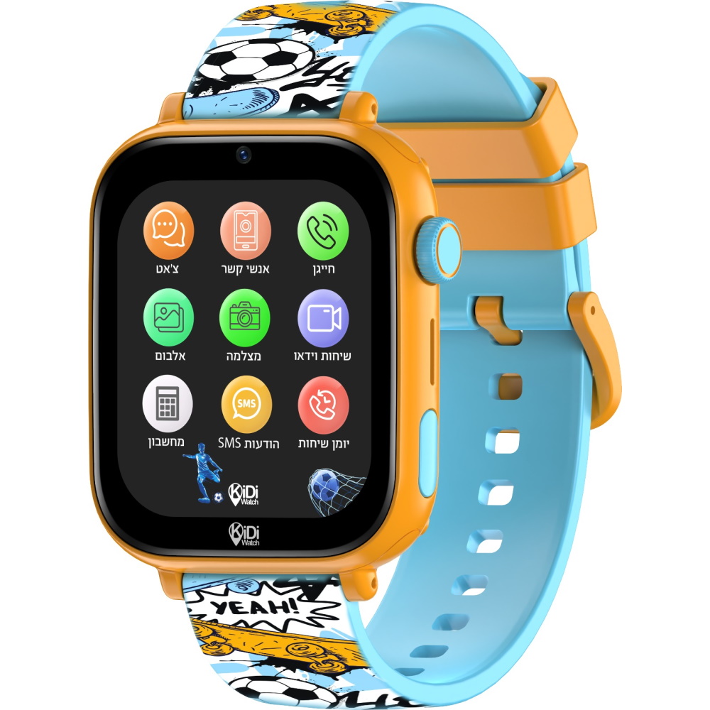 שעון חכם לילדים כולל סים מובנה Kidiwatch &lrm;פרוטקט 4G בנים