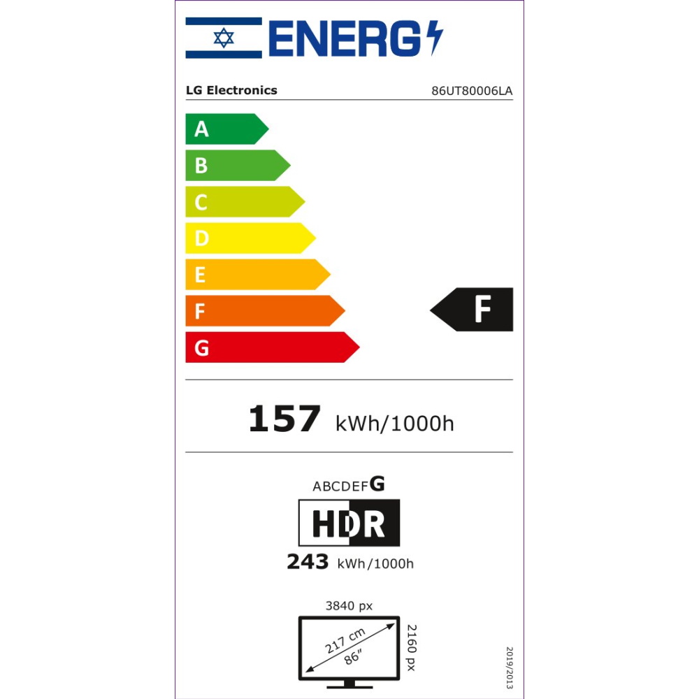 תווית אנרגיה - 86ut80006la lg