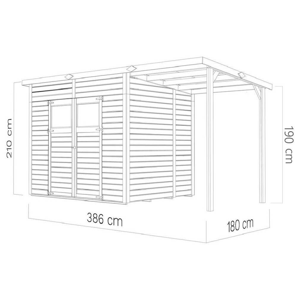 תמונה של מחסן עץ לגינה gardenx