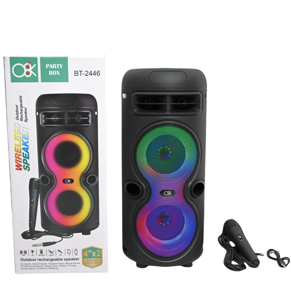 בידורית ניידת כולל מיקרופון חוטי o8k 10w
