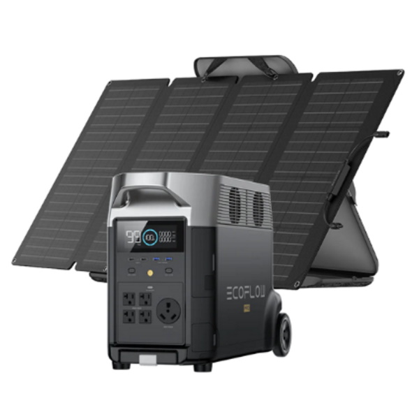 סט תחנת כוח ניידת 3600Wh כולל פאנל סולארי מתקפל Ecoflow 400W &lrm;EF DELTA PRO + 400FOLD