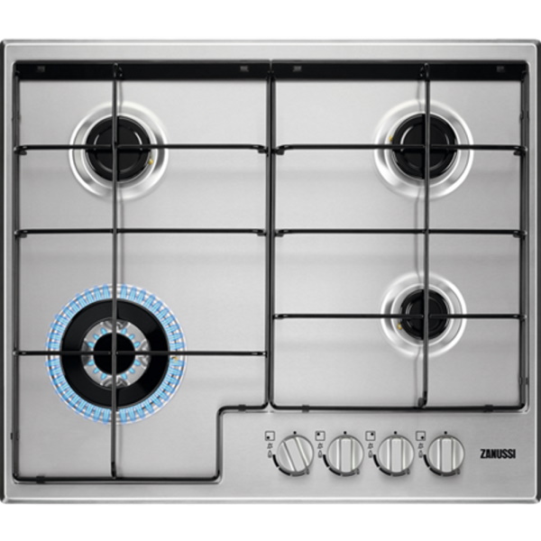 כיריים גז - 4 להבות Zanussi &lrm;ZGH65424XS