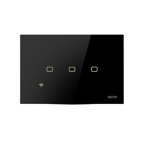 מתג חכם ל-3 תאורות לקופסת גוויס 3 מקום Switcher &lrm;Light SL03 שחור