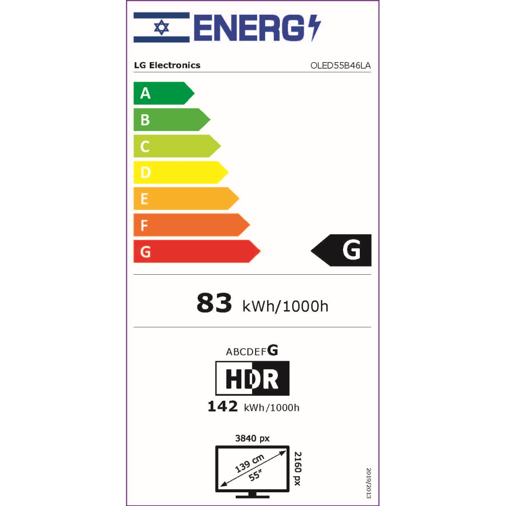 תווית אנרגיה - oled55b46la lg