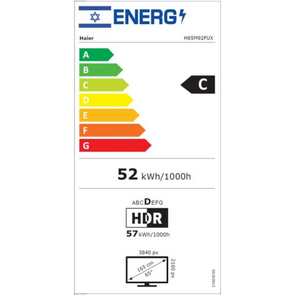 תווית אנרגיה - h65m92fux haier